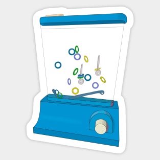 Blue Waterful Ring Toss Sticker